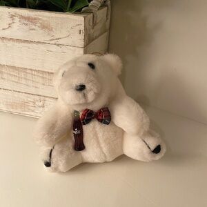 COCA COLA Polar Bear 3.5" Plush Toy Stuffed Animal Ornament 1993 Vintage